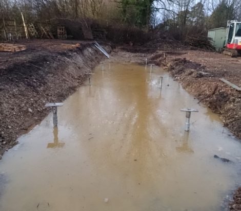 flooded trench