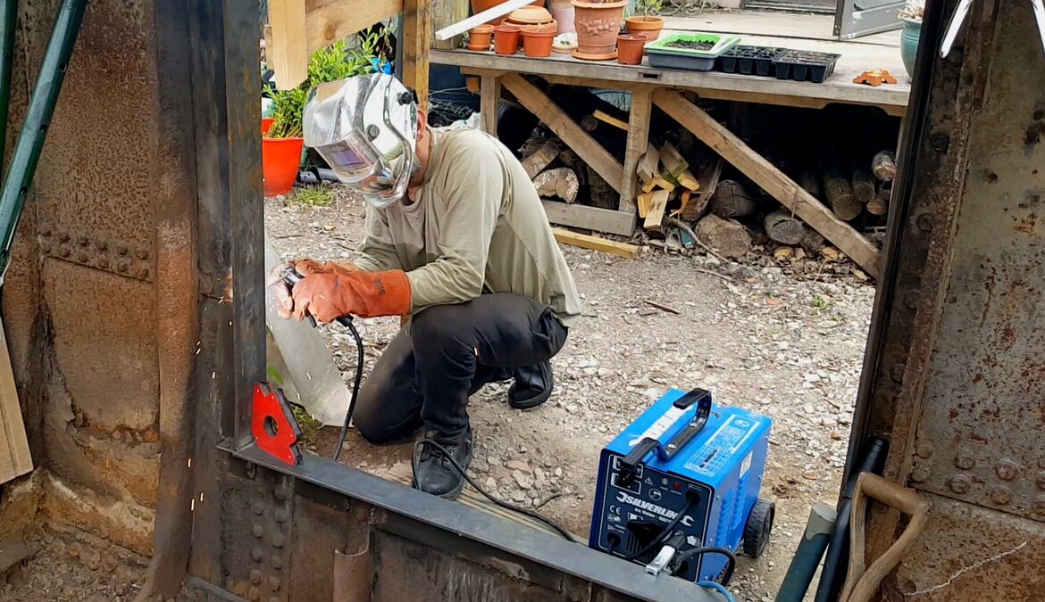 Welding up our Thames barge